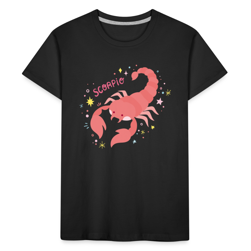 Kid’s Pinky Scorpio Premium Organic T-Shirt - black