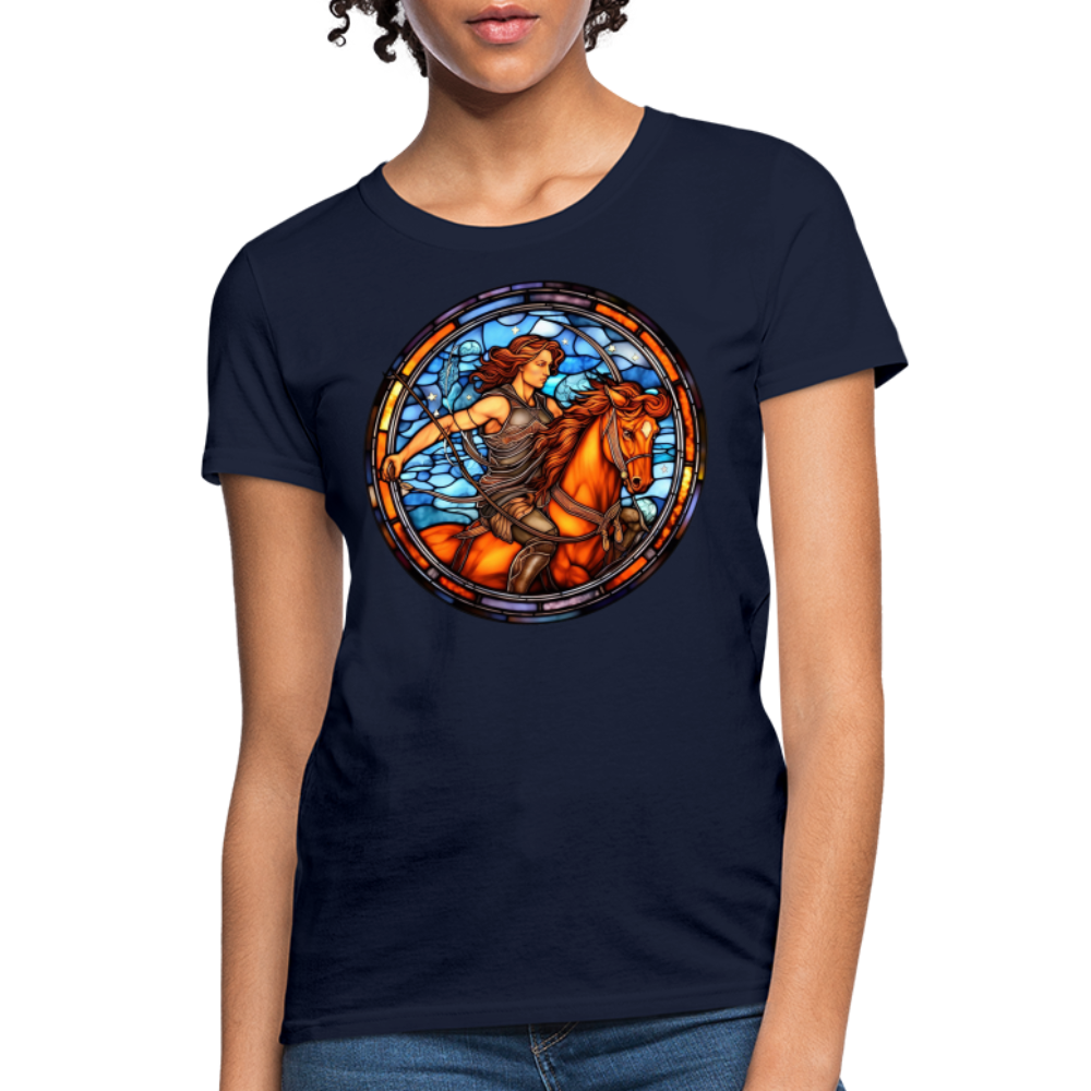 Women's Mosaic Sagittarius T-Shirt - navy