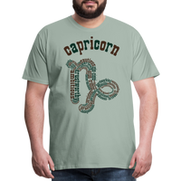 Thumbnail for Men's Power Words Capricorn Premium T-Shirt - steel green