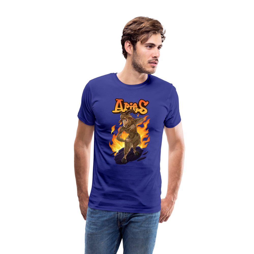 Men's Fiery Aries Premium T-Shirt - royal blue