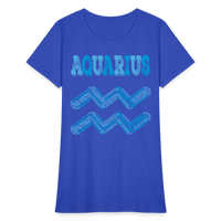 Thumbnail for Women's Power Words Aquarius T-Shirt - royal blue