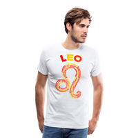 Thumbnail for Men's Power Words Leo Premium T-Shirt - white