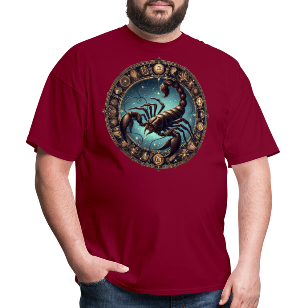 Men's Mythical Scorpio Classic T-Shirt - burgundy