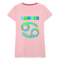 Thumbnail for Women's Power Words Cancer Premium T-Shirt - pink