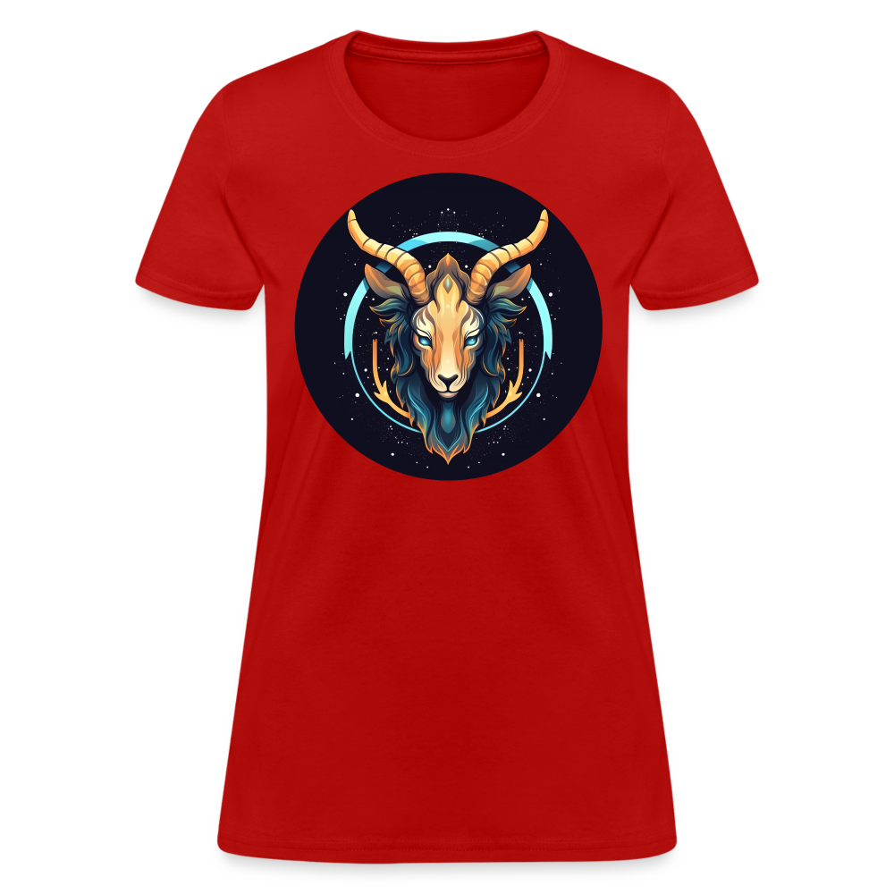 Women's Mystic Capricorn T-Shirt - red