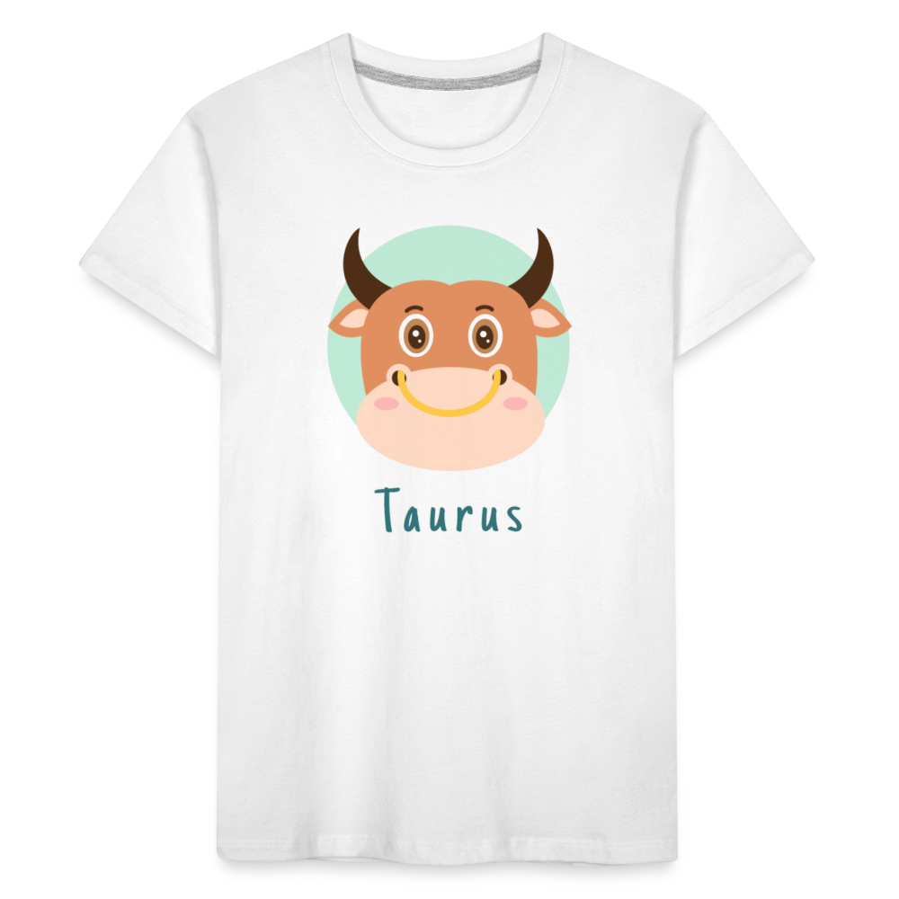 Kid’s Astro Toon Taurus Premium Organic T-Shirt - white