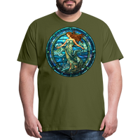 Thumbnail for Men's Mosaic Aquarius Premium T-Shirt - olive green