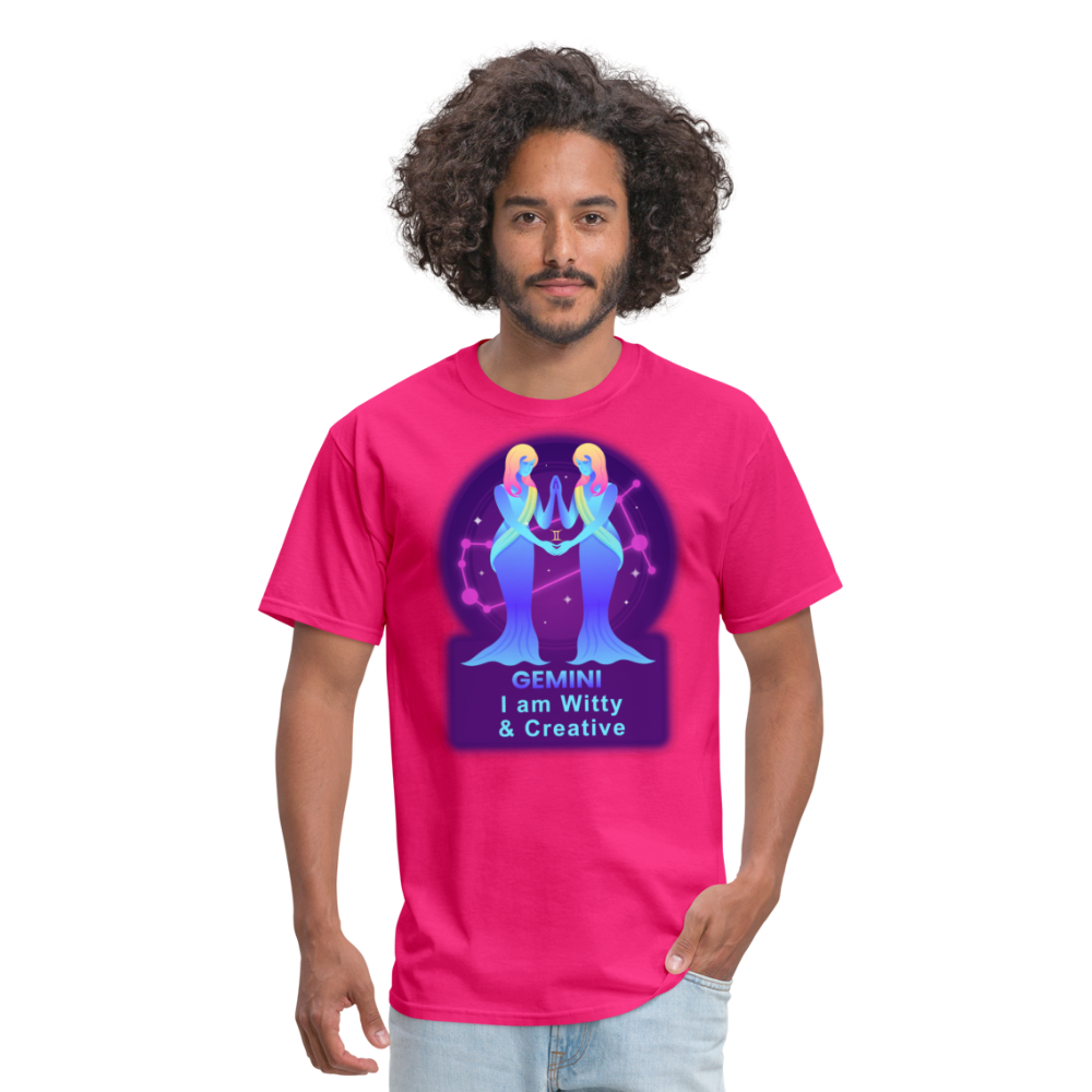 Men's Neon Gemini Classic T-Shirt - fuchsia