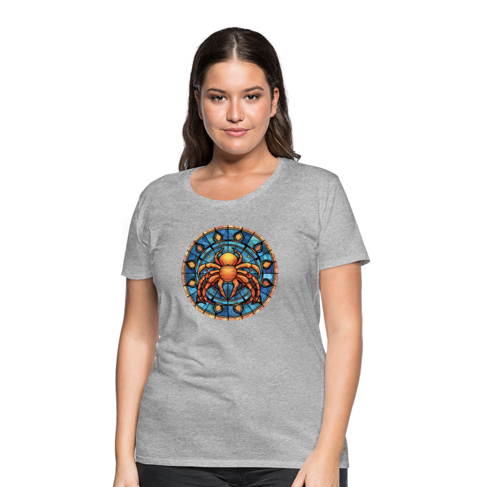 Women’s Mosaic Cancer Premium T-Shirt - heather gray