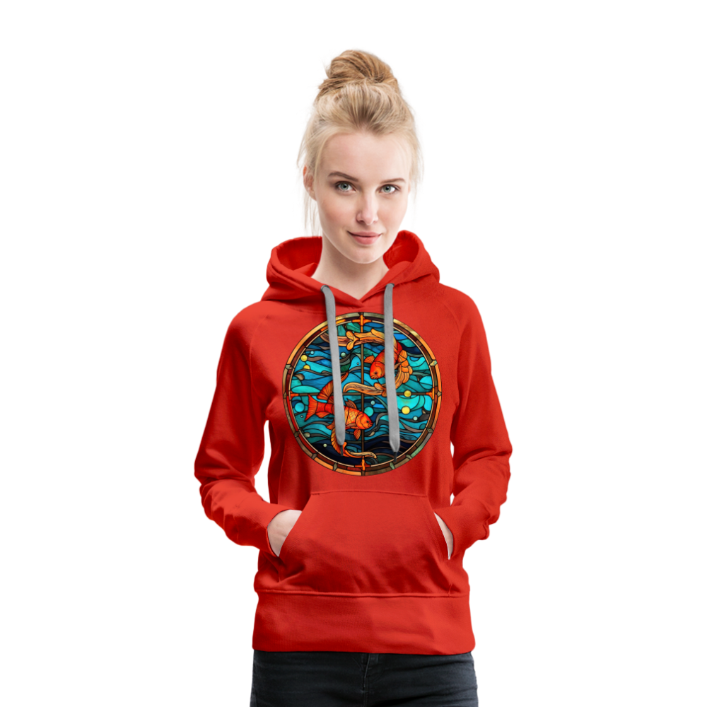 Women’s Mosaic Pisces Premium Hoodie - red