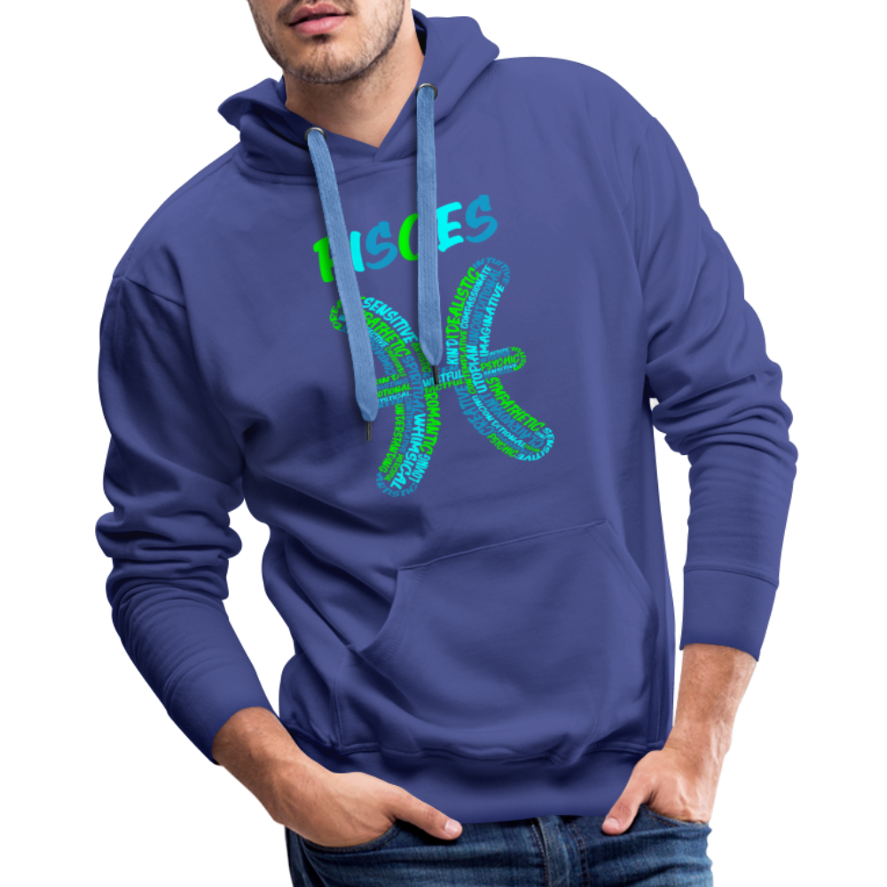 Men's Power Words Pisces Premium Hoodie - royal blue