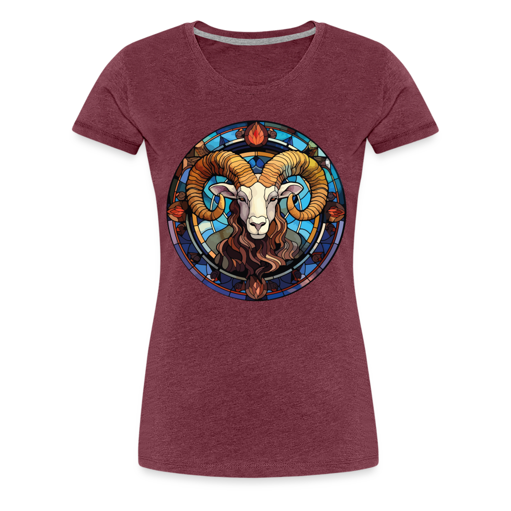 Women’s Mosaic Aries Premium T-Shirt - heather burgundy