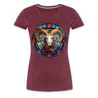 Thumbnail for Women’s Mosaic Aries Premium T-Shirt - heather burgundy