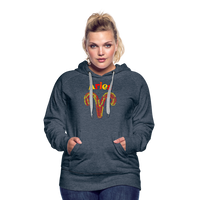 Thumbnail for Women's Power Words Aries Premium Hoodie - heather denim