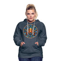 Thumbnail for Women’s Mosaic Cancer Premium Hoodie - heather denim