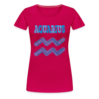 Thumbnail for Women's Power Words Aquarius Premium T-Shirt - dark pink