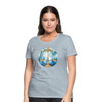 Thumbnail for Women’sMythical Libra Premium T-Shirt - heather ice blue