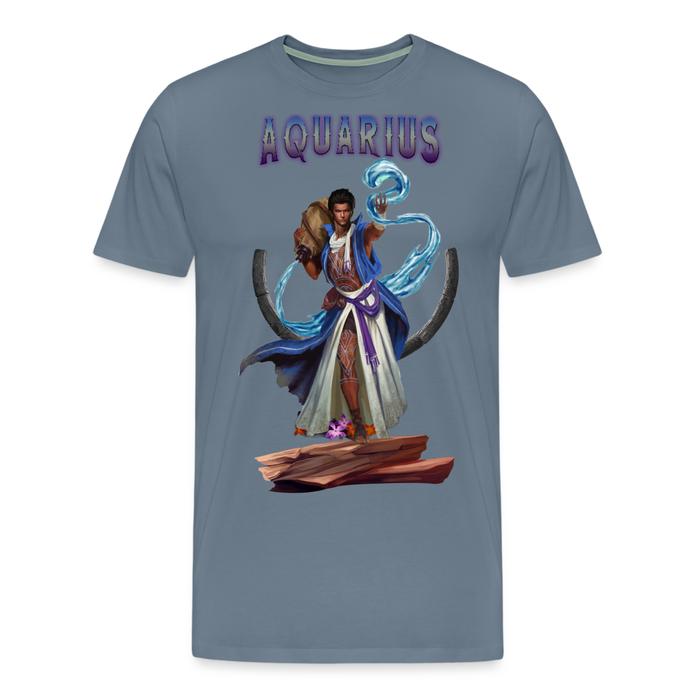 Men's Astral Aquarius Premium T-Shirt - steel blue