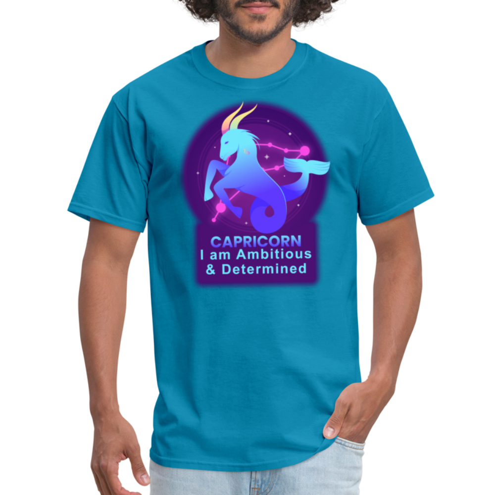 Men's Neon Capricorn Classic T-Shirt - turquoise