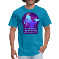 Thumbnail for Men's Neon Capricorn Classic T-Shirt - turquoise