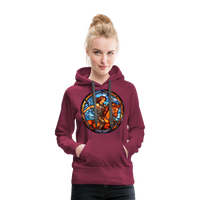 Thumbnail for Women’s Mosaic Sagittarius Premium Hoodie - burgundy