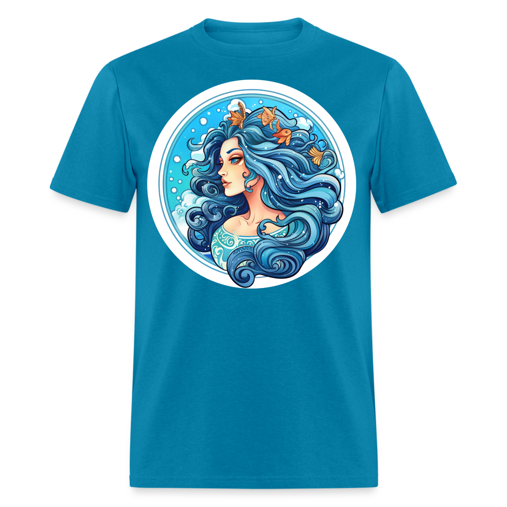 Men's Symbol Aquarius Classic T-Shirt - turquoise