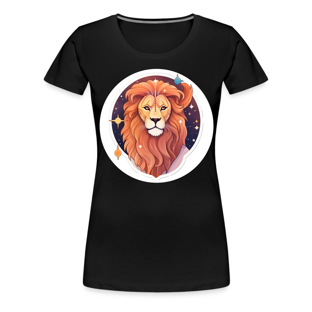 Women's Symbol Leo Premium T-Shirt - black