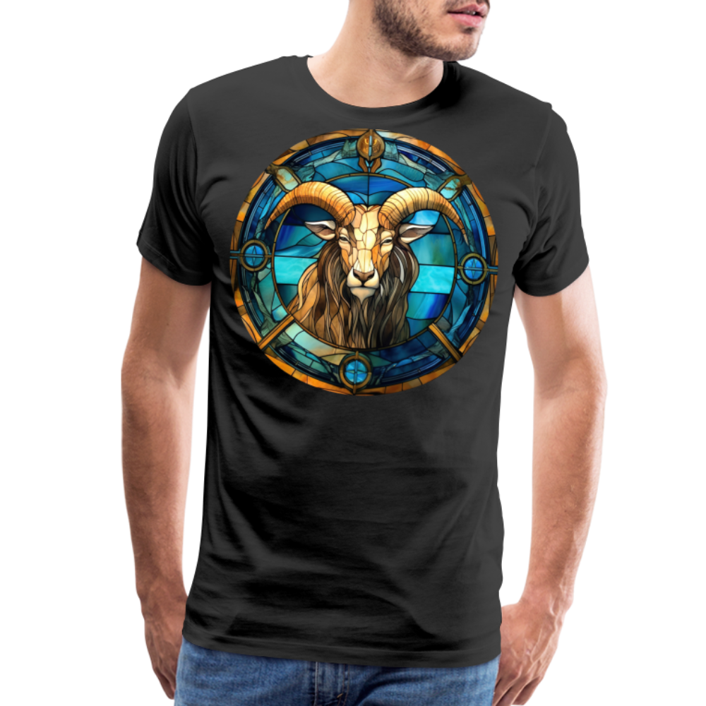 Men's Mosaic Capricorn Premium T-Shirt - black