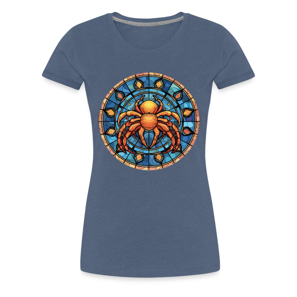 Women’s Mosaic Cancer Premium T-Shirt - heather blue