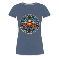 Thumbnail for Women’s Mosaic Cancer Premium T-Shirt - heather blue