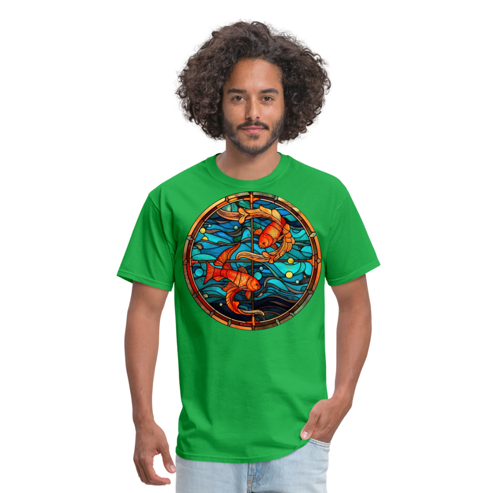 Men's Mosaic Pisces Classic T-Shirt - bright green