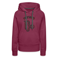 Thumbnail for Women's Power Words Capricorn Premium Hoodie - burgundy