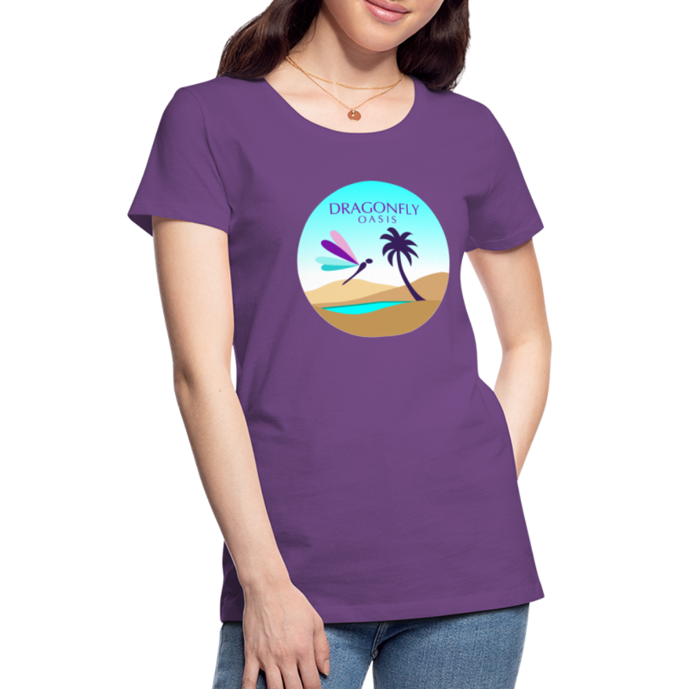 Women's Dragonfly Oasis V.2 Premium T-Shirt - purple