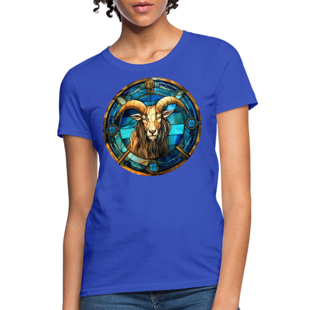 Women's Mosaic Capricorn T-Shirt - royal blue