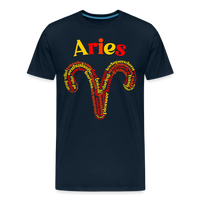 Thumbnail for Men's Power Words Aries Premium T-Shirt - deep navy