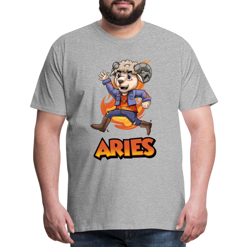 Men's Playful Aries Premium T-Shirt - heather gray