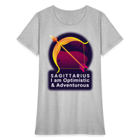 Thumbnail for Women's Glow Sagittarius T-Shirt - heather gray