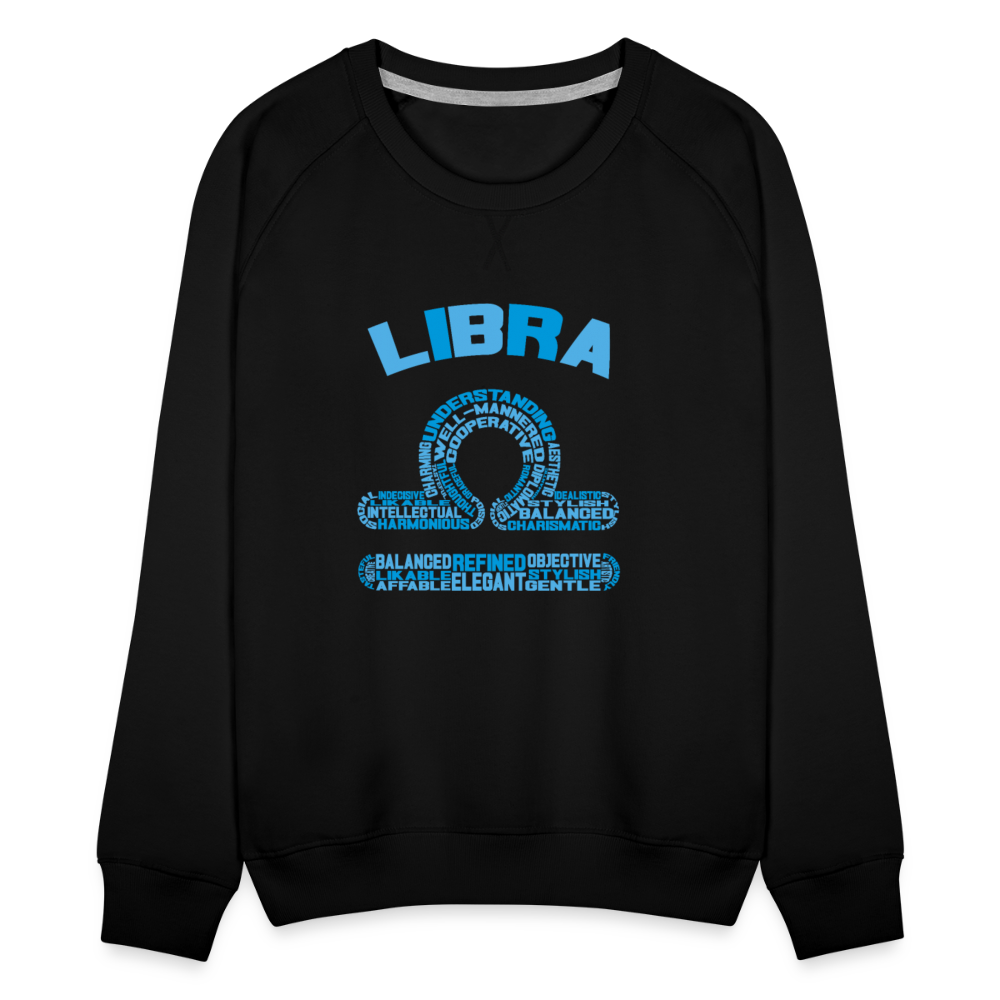 Women's Power Words Libra Premium Sweatshirt - black