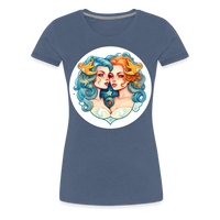 Thumbnail for Women’s Symbol Gemini Premium T-Shirt - heather blue