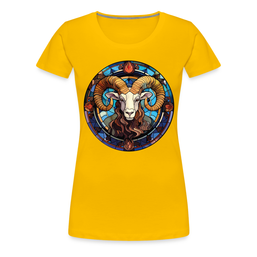 Women’s Mosaic Aries Premium T-Shirt - sun yellow