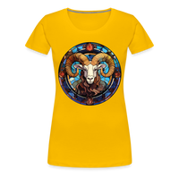 Thumbnail for Women’s Mosaic Aries Premium T-Shirt - sun yellow