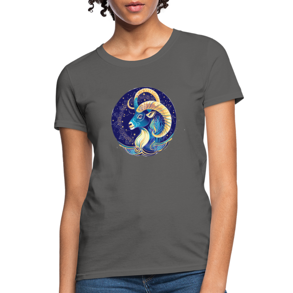 Women's Mythical Capricorn T-Shirt - charcoal