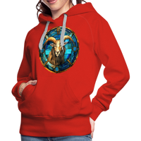 Thumbnail for Women’s Mosaic Capricorn Premium Hoodie - red