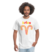 Thumbnail for Men's Power Words Aries Classic T-Shirt - white