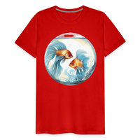 Thumbnail for Men's Mythical Pisces Premium T-Shirt - red