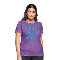 Thumbnail for Women's Power Words Aquarius T-Shirt - purple heather