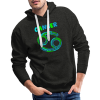 Thumbnail for Men's Power Words Cancer Premium Hoodie - charcoal grey