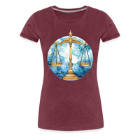 Thumbnail for Women’sMythical Libra Premium T-Shirt - heather burgundy