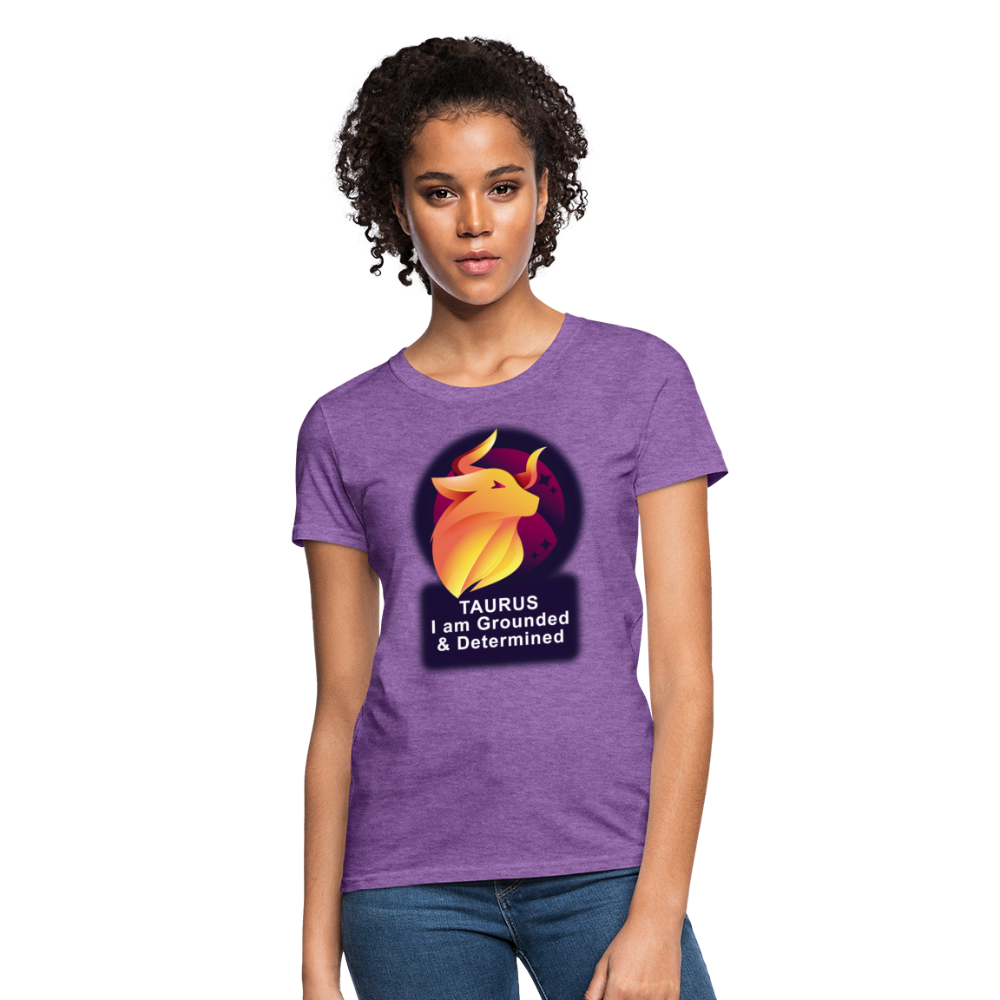 Women's Glow Taurus T-Shirt - purple heather