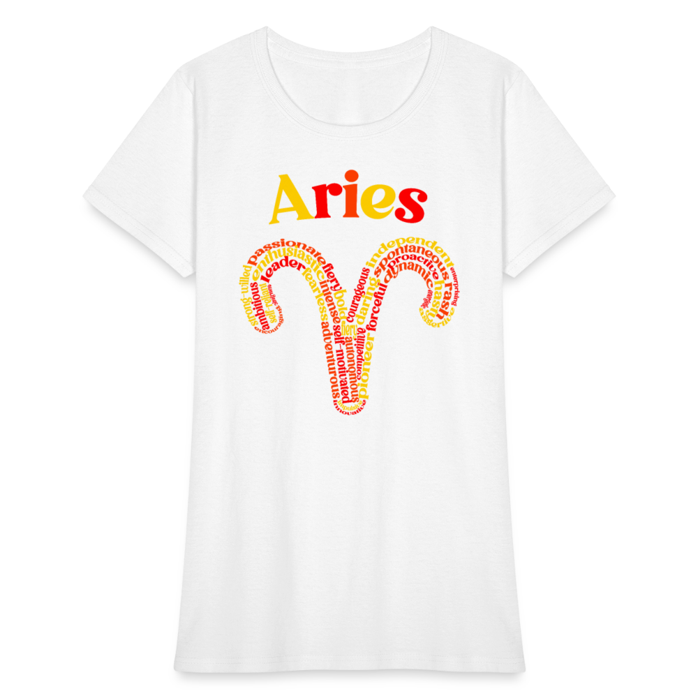 Women's Power Words Aries T-Shirt - white